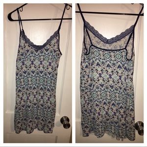 Blue patterned nightgown